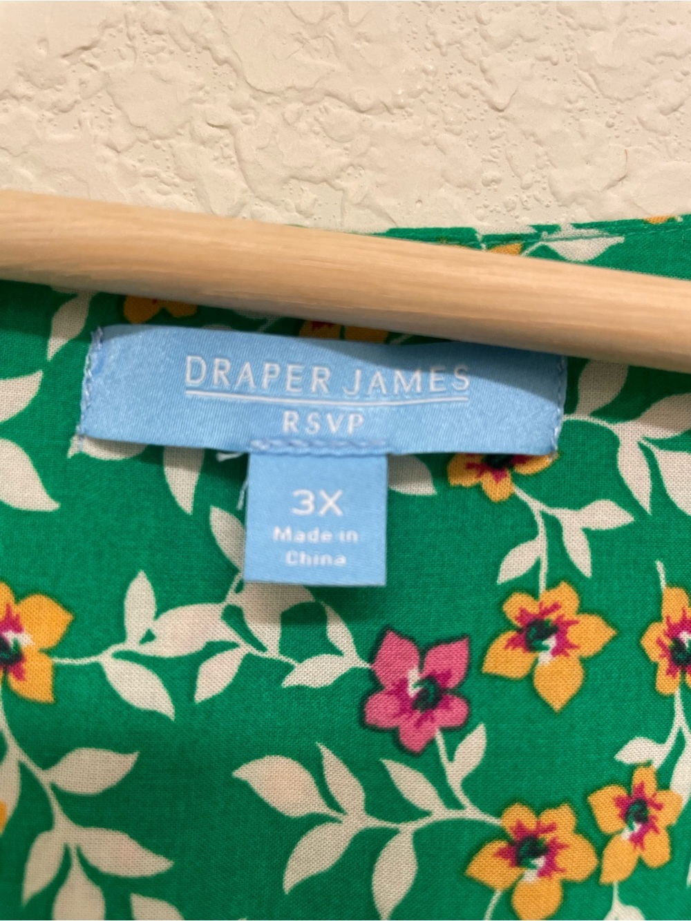 Draper James Green Floral V-Neck Smocked Midi Dress with Puff Sleeves - Size 3X - Picture 4 of 12